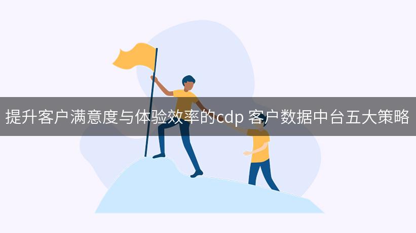 提升客户满意度与体验效率的cdp 客户数据中台五大策略