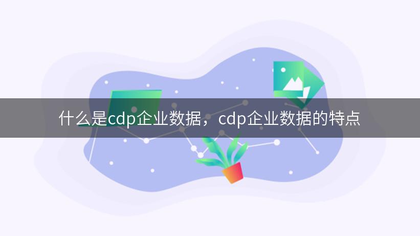 什么是cdp企业数据，cdp企业数据的特点