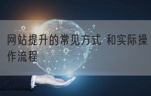 网站提升的常见方式 和实际操作流程(图1)