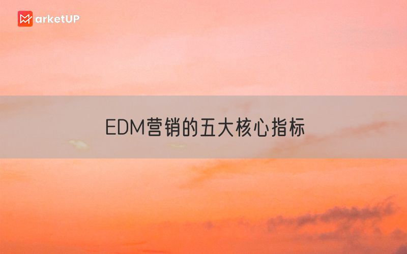 EDM营销的五大核心指标
(图1)