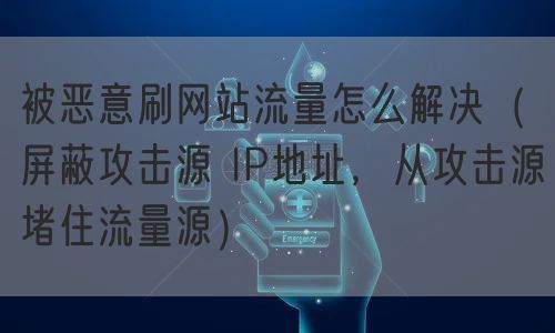 被恶意刷网站流量怎么解决（屏蔽攻击源 IP地址，从攻击源堵住流量源）(图1)