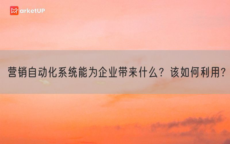 营销自动化系统能为企业带来什么？该如何利用？(图1)