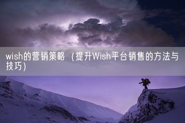 wish的营销策略（提升Wish平台销售的方法与技巧）(图1)