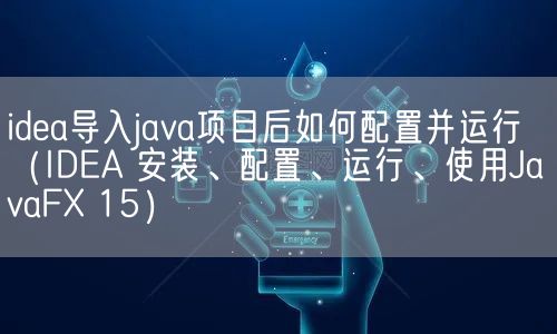 idea导入java项目后如何配置并运行（IDEA 安装、配置、运行、使用JavaFX 15）(图1)