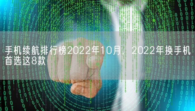 手机续航排行榜2022年10月，2022年换手机首选这8款(图1)