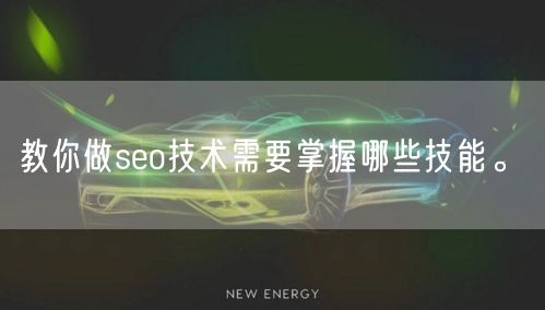 教你做seo技术需要掌握哪些技能。(图1)