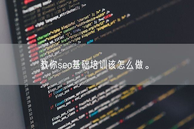 教你seo基础培训该怎么做。(图1)