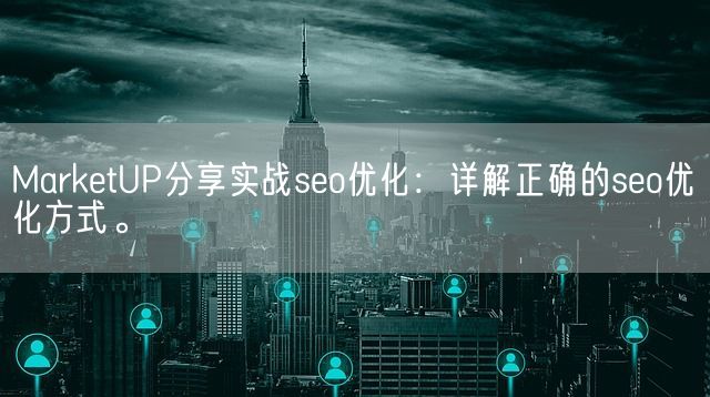 MarketUP分享实战seo优化：详解正确的seo优化方式。(图1)