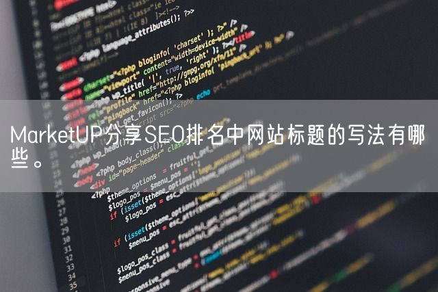 MarketUP分享SEO排名中网站标题的写法有哪些。(图1)