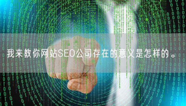 我来教你网站SEO公司存在的意义是怎样的。(图1)