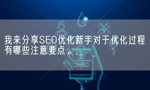 我来分享SEO优化新手对于优化过程有哪些注意要点。(图1)