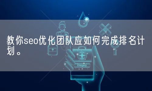 教你seo优化团队应如何完成排名计划。(图1)