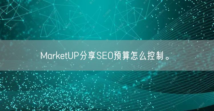 MarketUP分享SEO预算怎么控制。(图1)