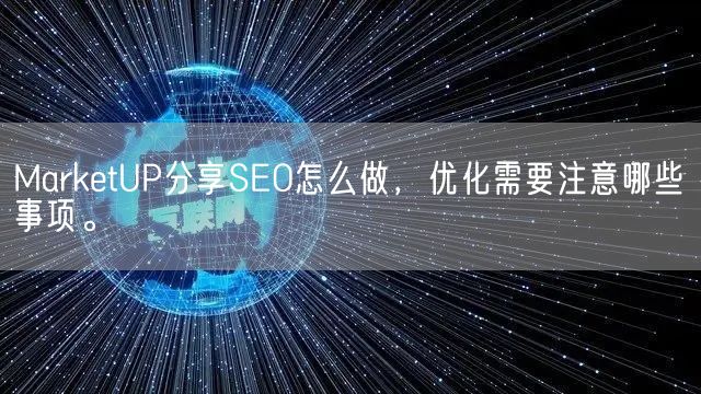 MarketUP分享SEO怎么做，优化需要注意哪些事项。(图1)