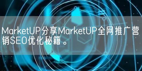 MarketUP分享MarketUP全网推广营销SEO优化秘籍。(图1)