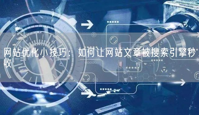 网站优化小技巧：如何让网站文章被搜索引擎秒收(图1)