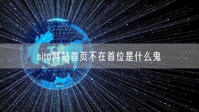 site网站首页不在首位是什么鬼(图1)