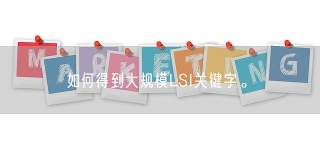 如何得到大规模LSI关键字。(图1)