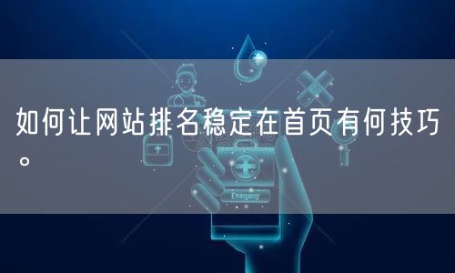 如何让网站排名稳定在首页有何技巧。(图1)