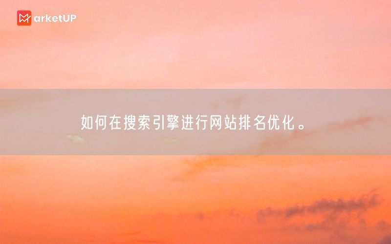 如何在搜索引擎进行网站排名优化。(图1)