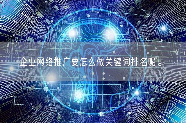 企业网络推广要怎么做关键词排名呢。(图1)