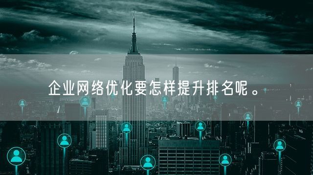 企业网络优化要怎样提升排名呢。(图1)