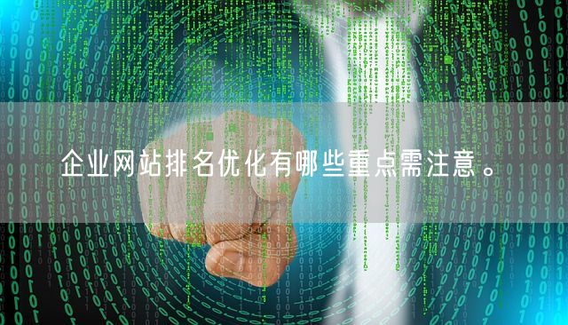 企业网站排名优化有哪些重点需注意。(图1)